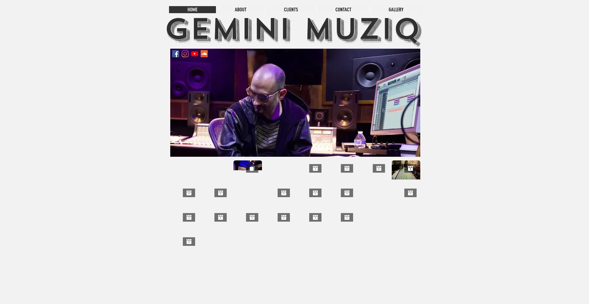 Website screenshot of Geminimuziq.com