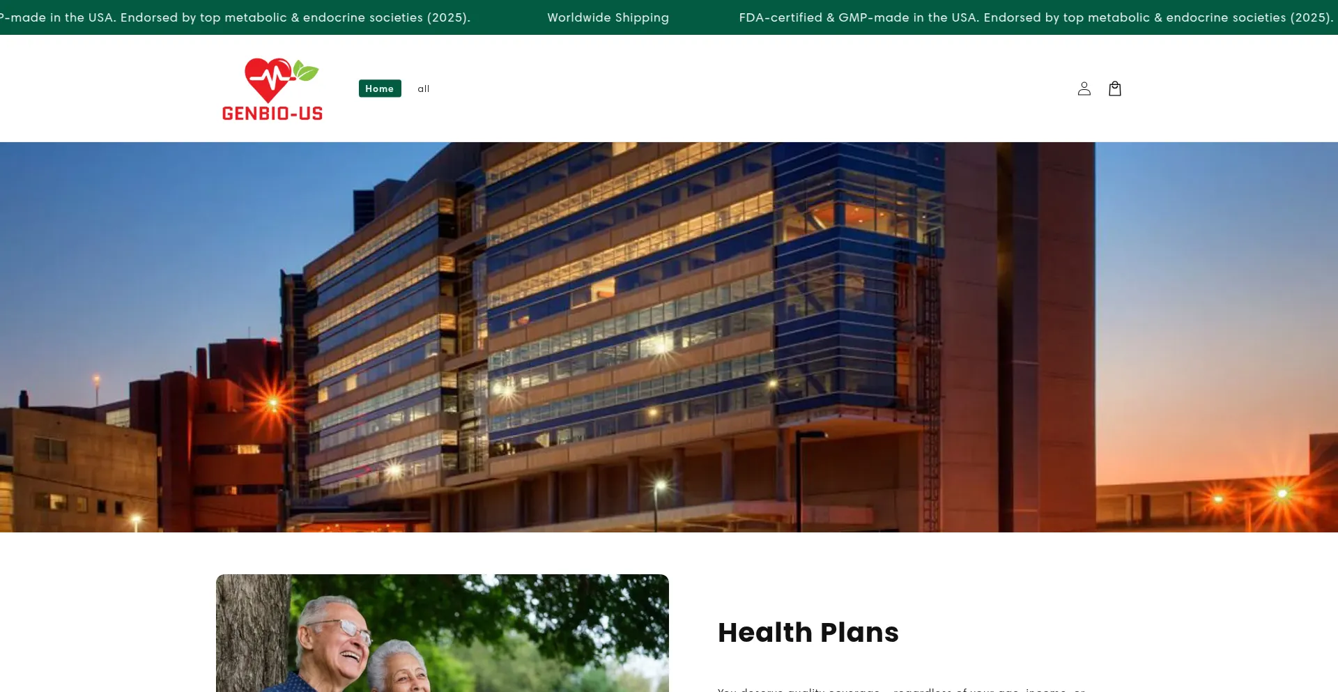 Website screenshot of Genbio-us.com