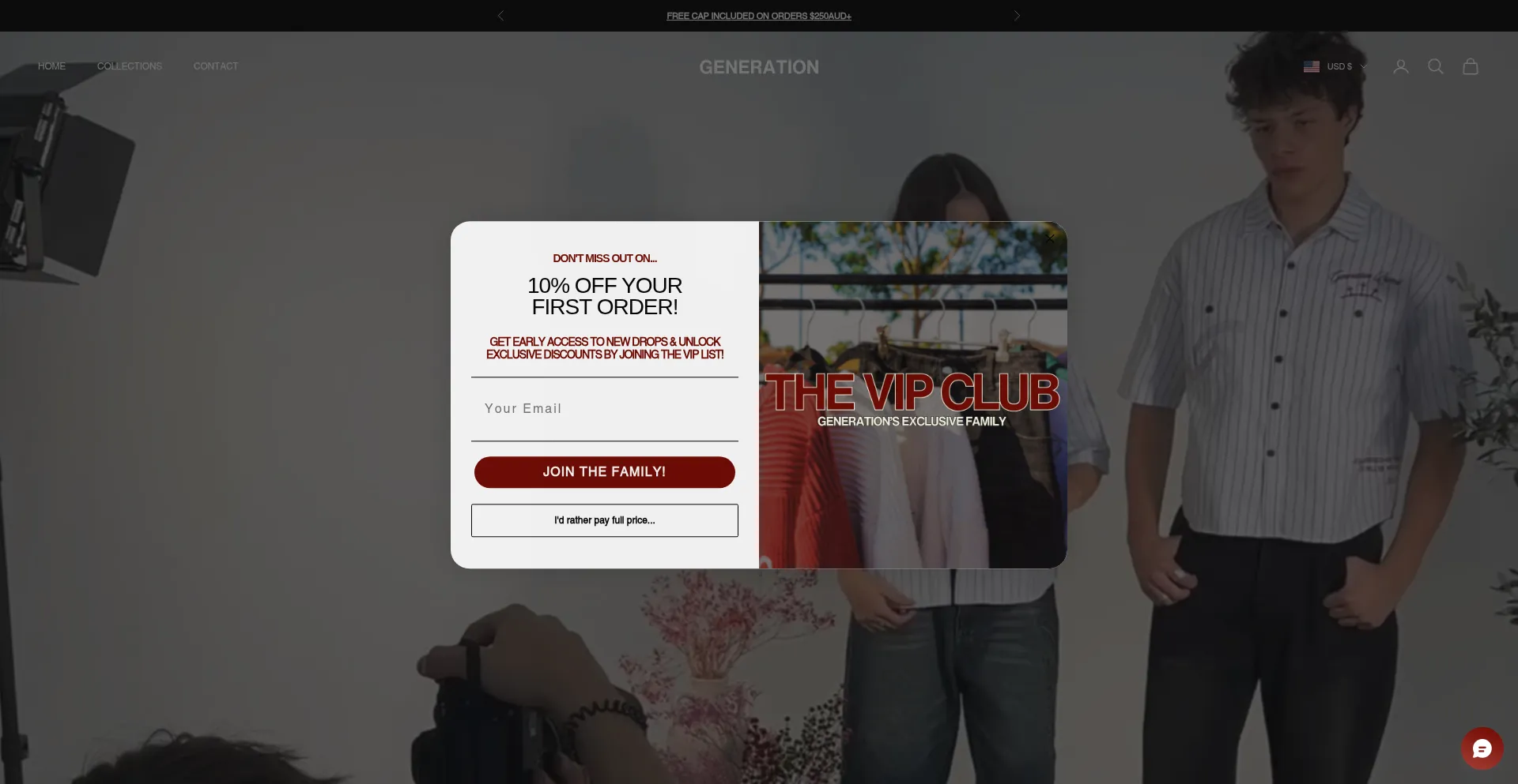 Website screenshot of Generationclo.com