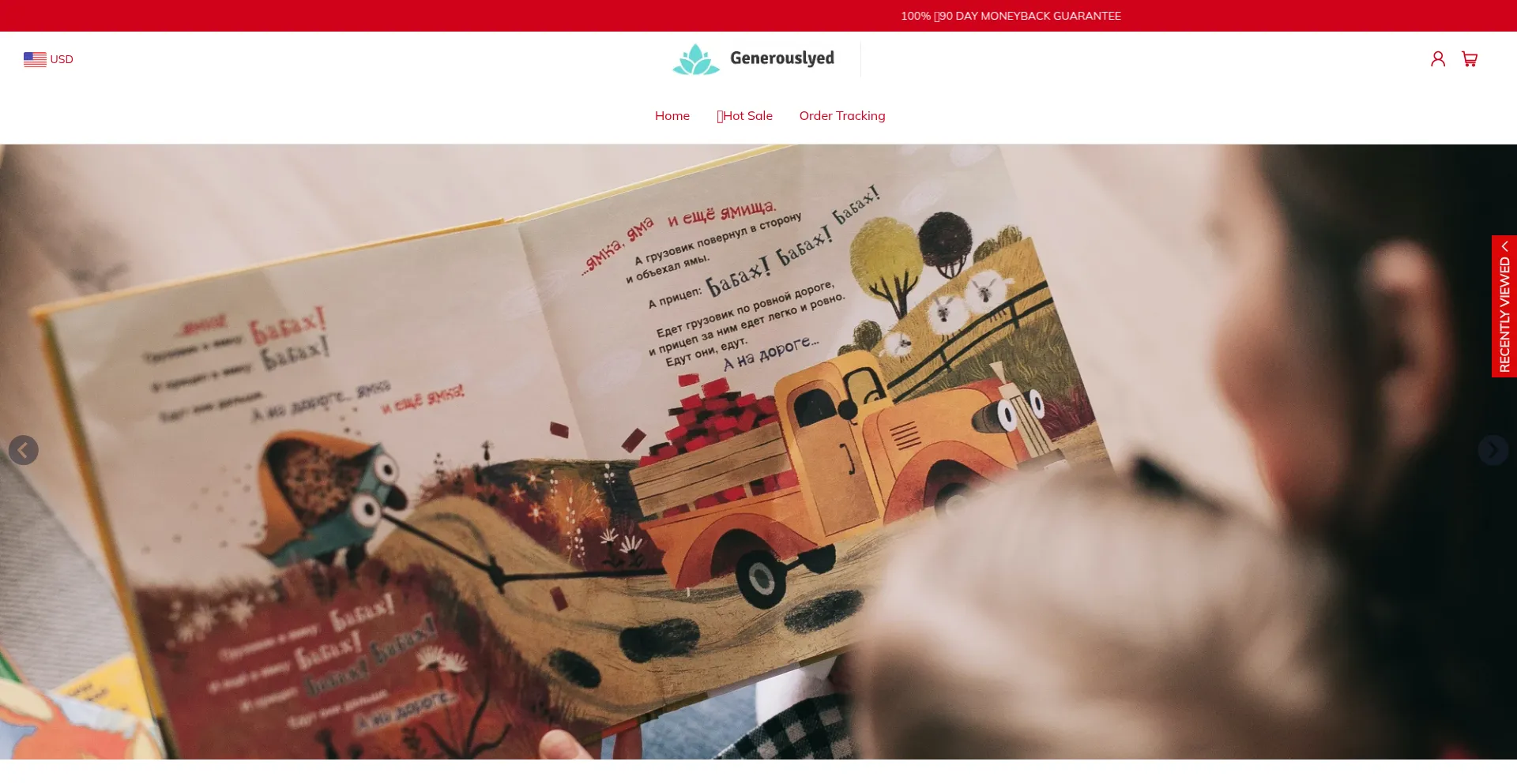 Website screenshot of Generouslyed.com