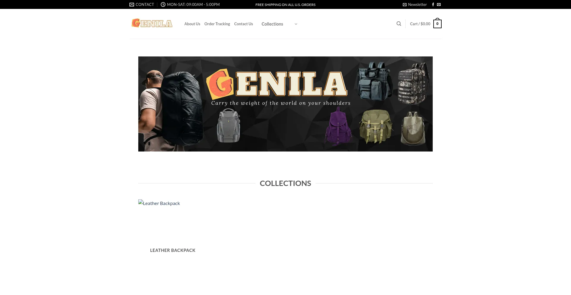 Website screenshot of Genila.shop