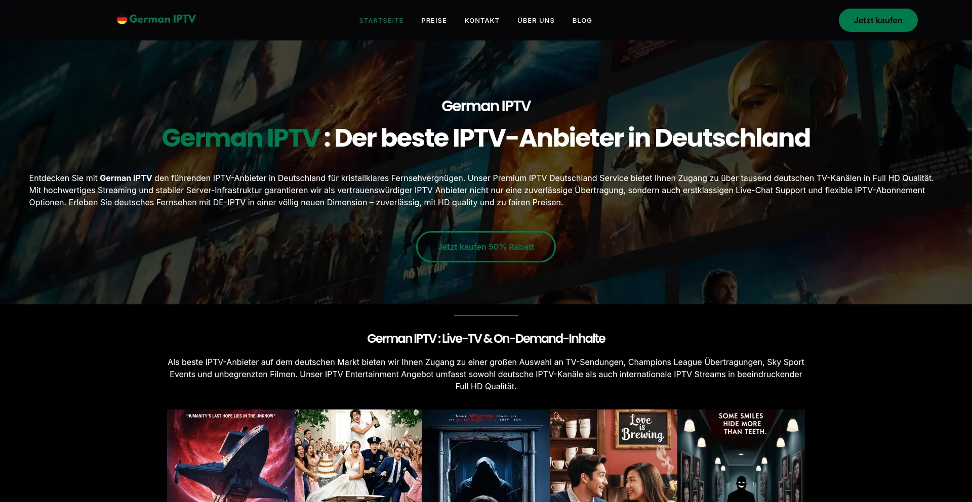 Website screenshot of German-iptv.net