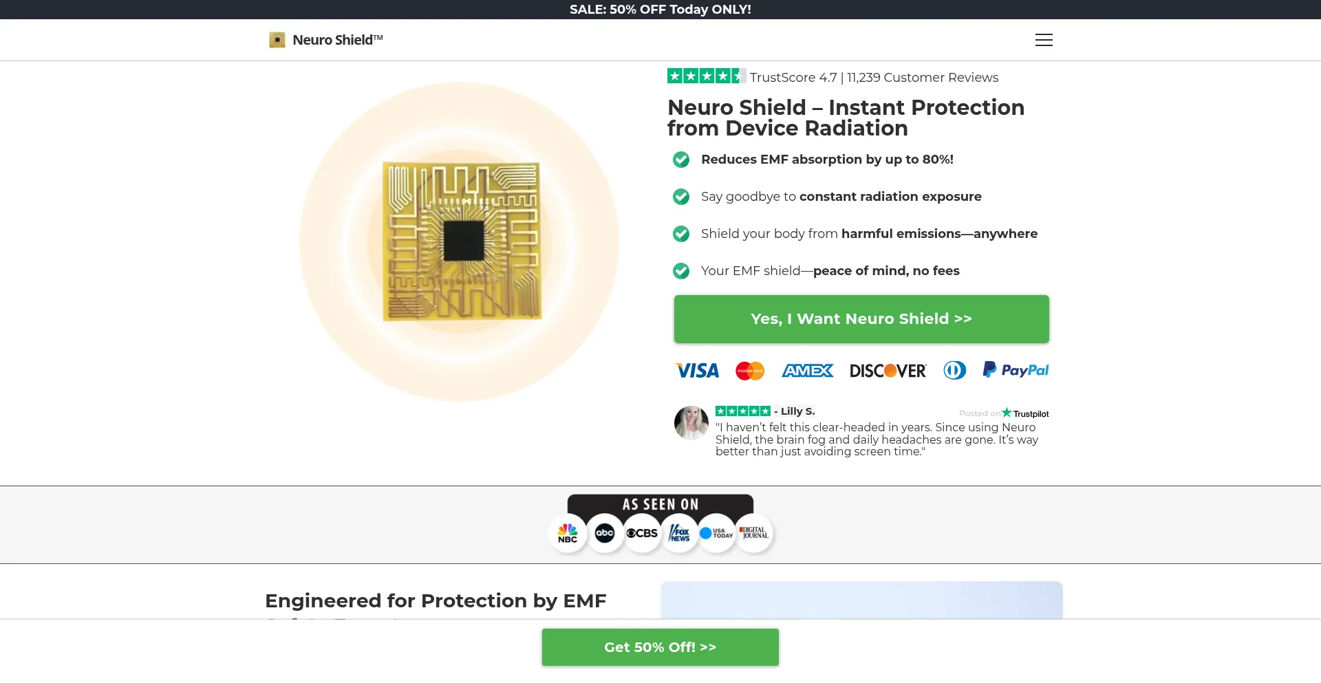 Website screenshot of Get.omihomestore.com