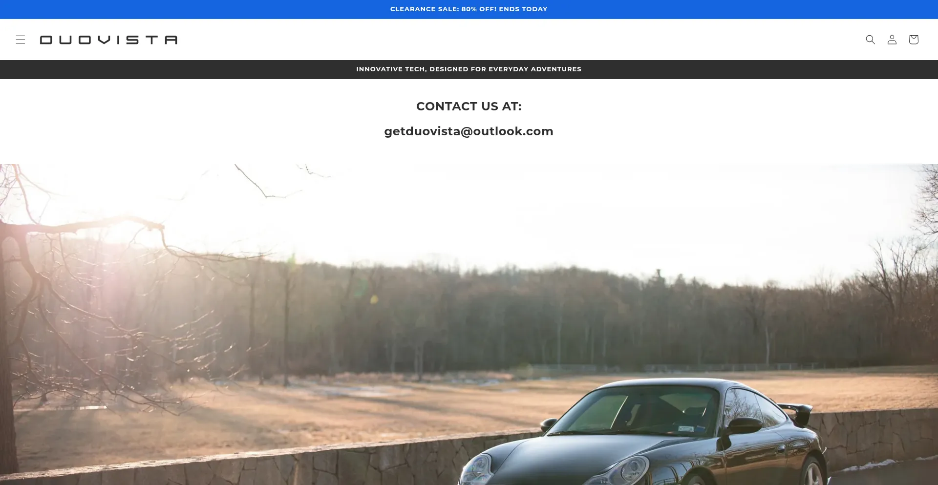 Website screenshot of Getduovista.com