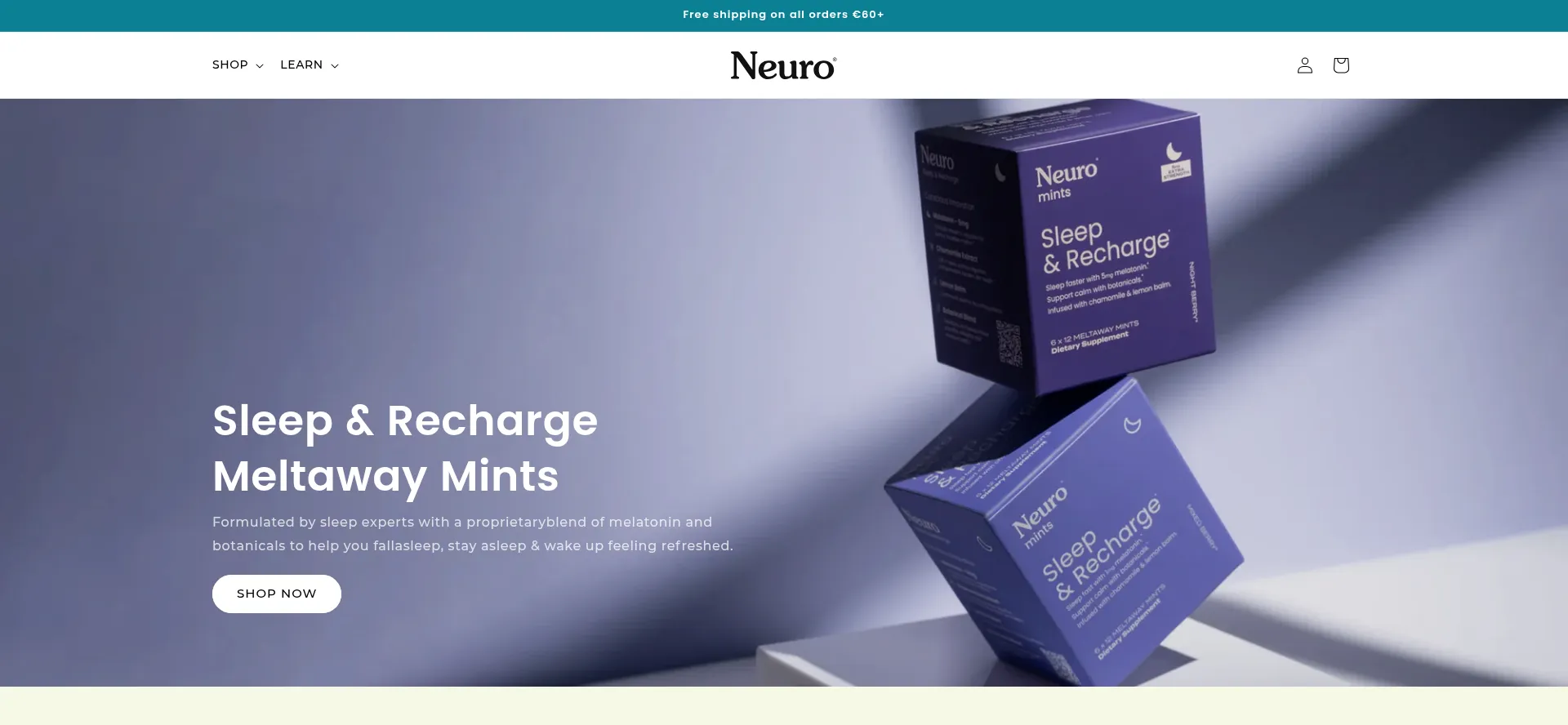 Website screenshot of Getneuro.eu