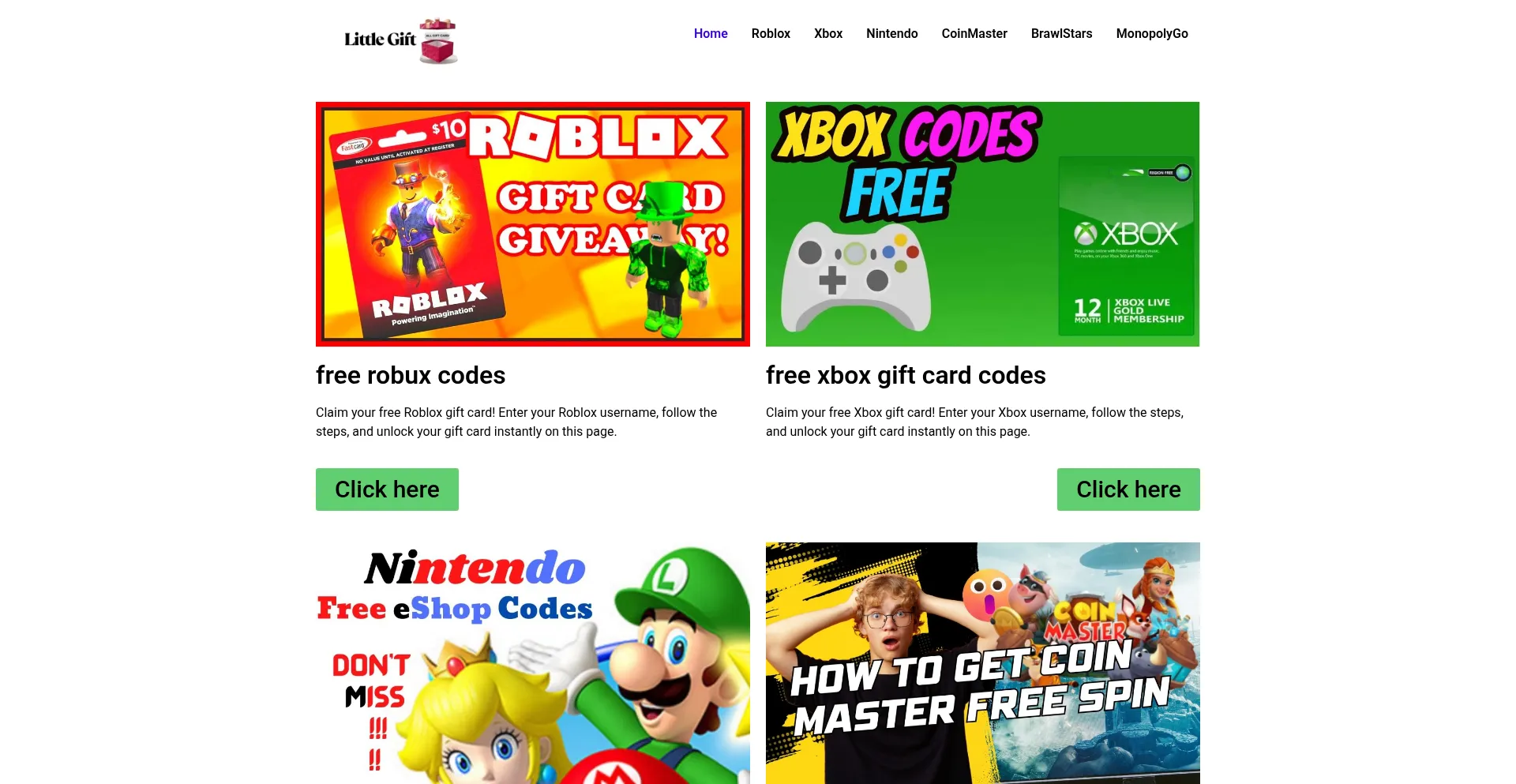 Website screenshot of Getrewardgif.com