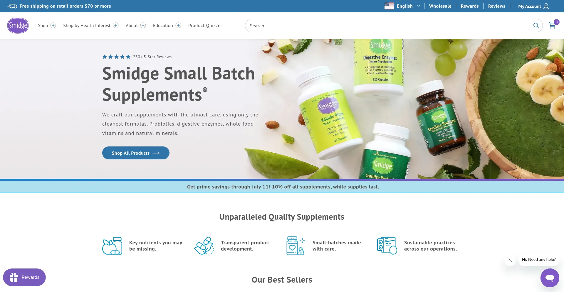 Website screenshot of Getsmidge.com