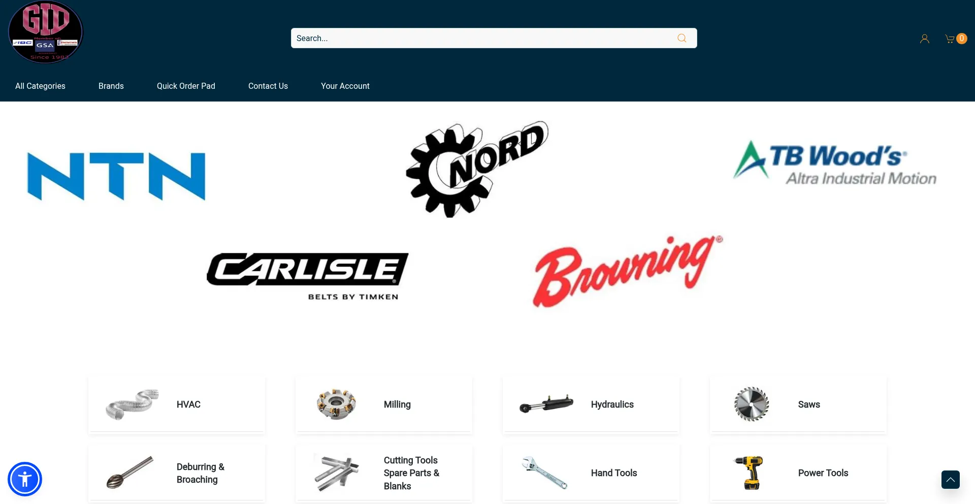 Website screenshot of Giddirect.com