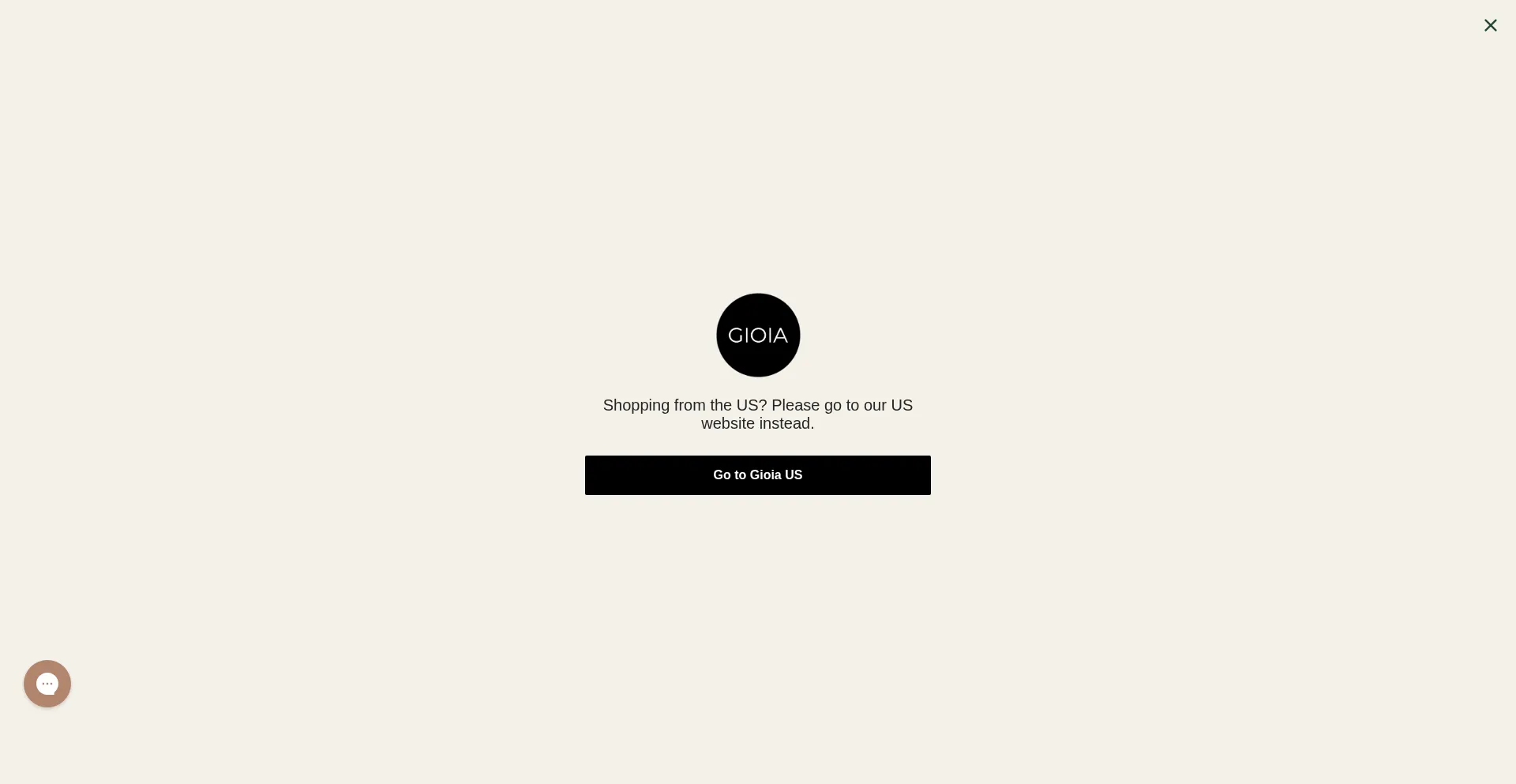 Website screenshot of Gioia.com.au