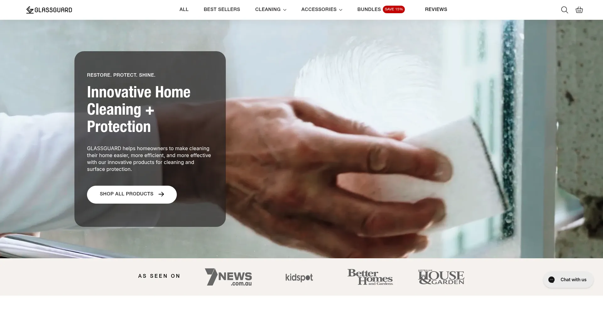 Website screenshot of Glassguard.co.nz
