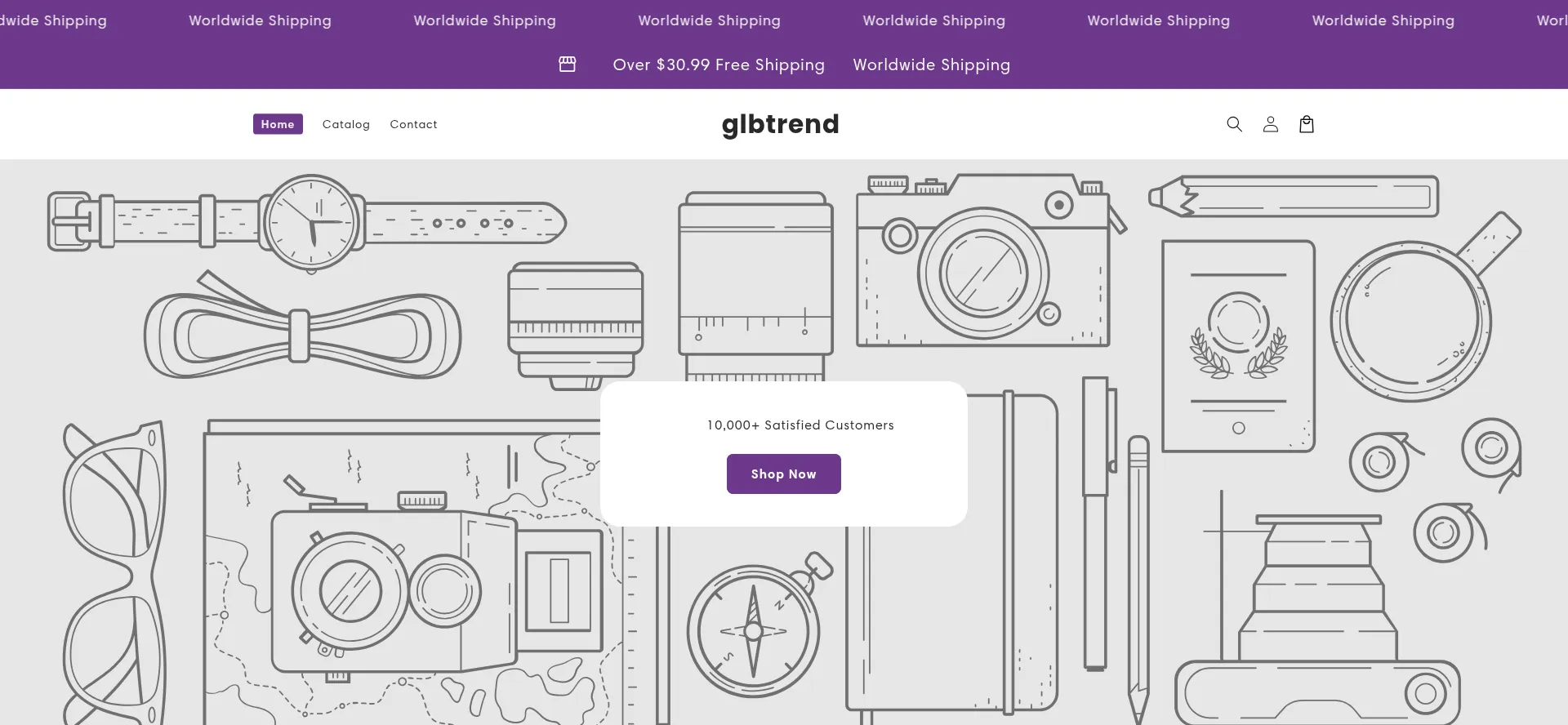 Website screenshot of Glbtrend.com