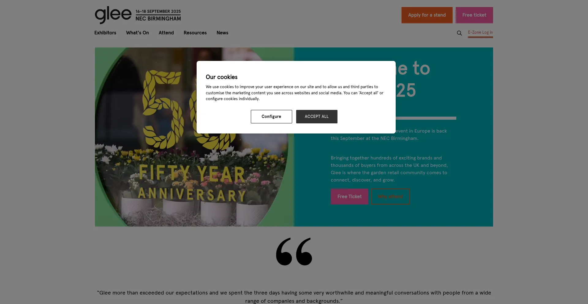 Website screenshot of Gleebirmingham.com