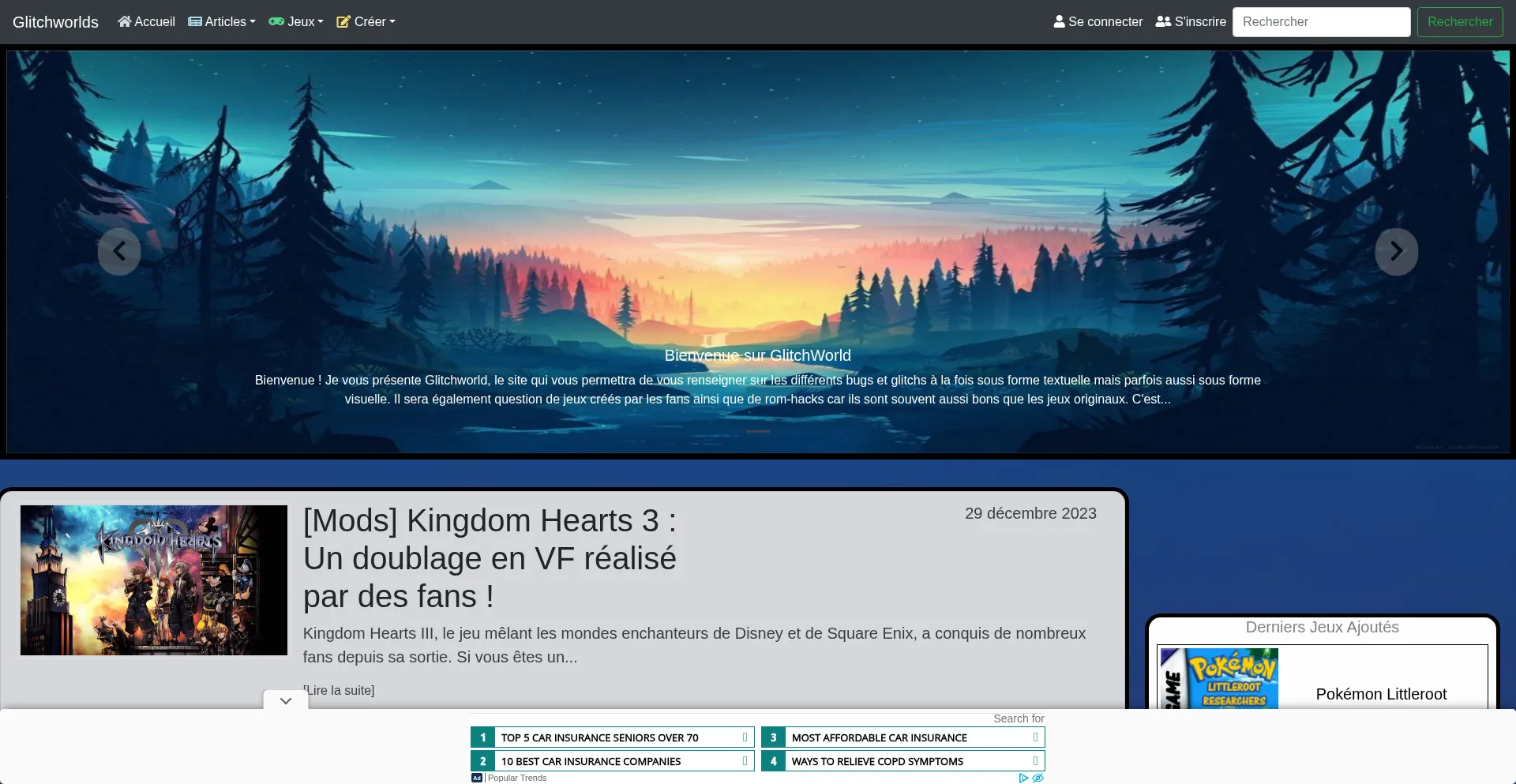 Glitchworlds.com Screenshot