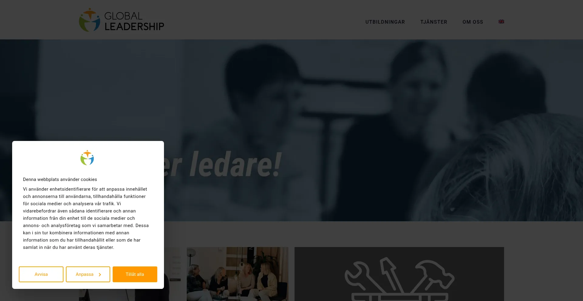 Website screenshot of Globalleadership.com