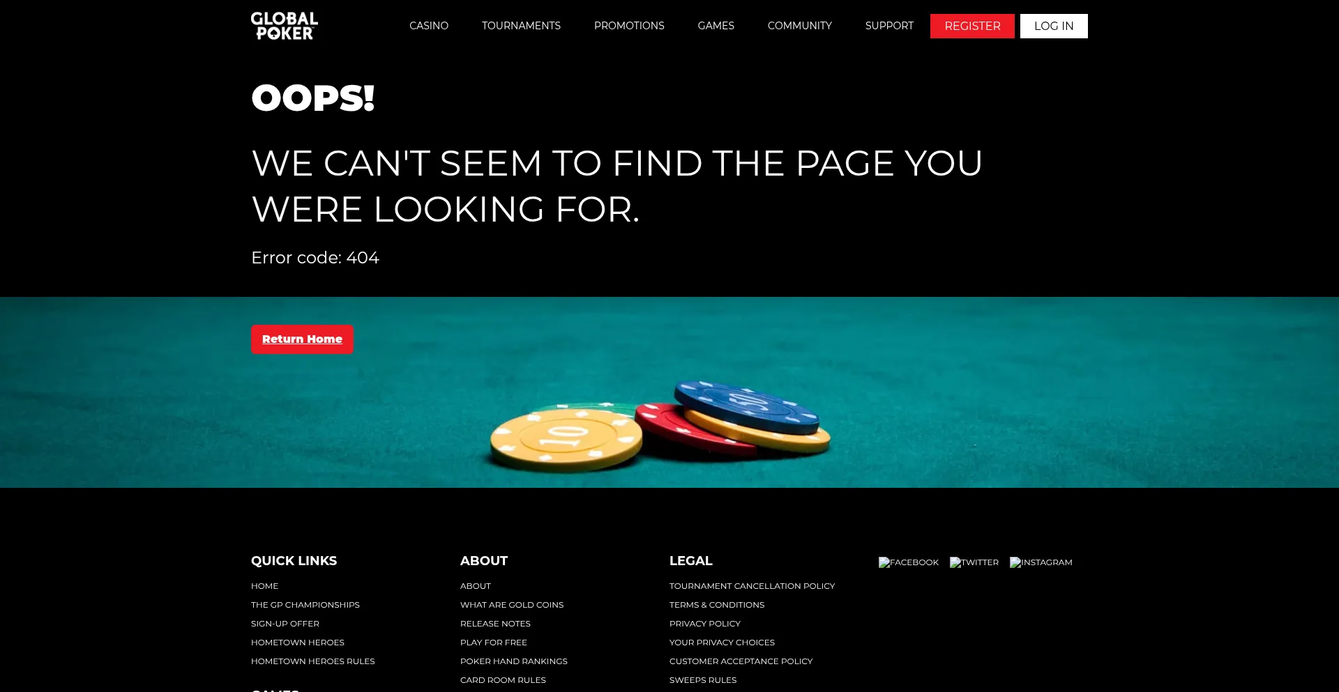 Globalpoker.com Screenshot