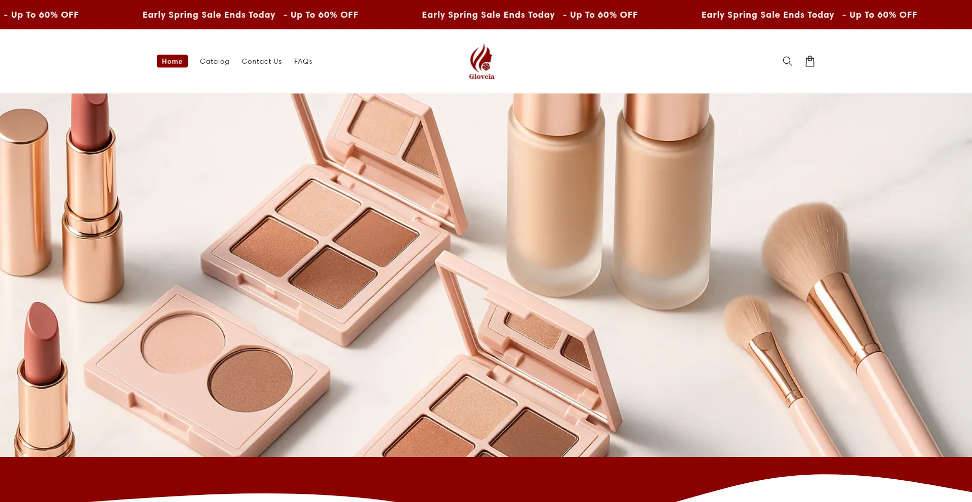 Website screenshot of Gloveia.com