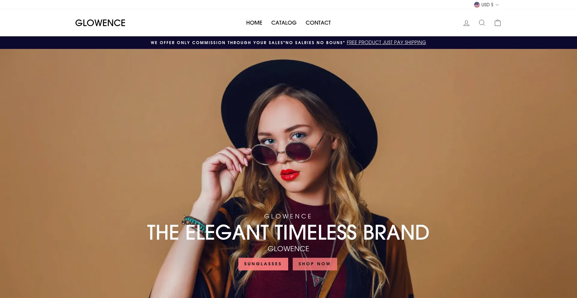 Website screenshot of Glowenceshop.com