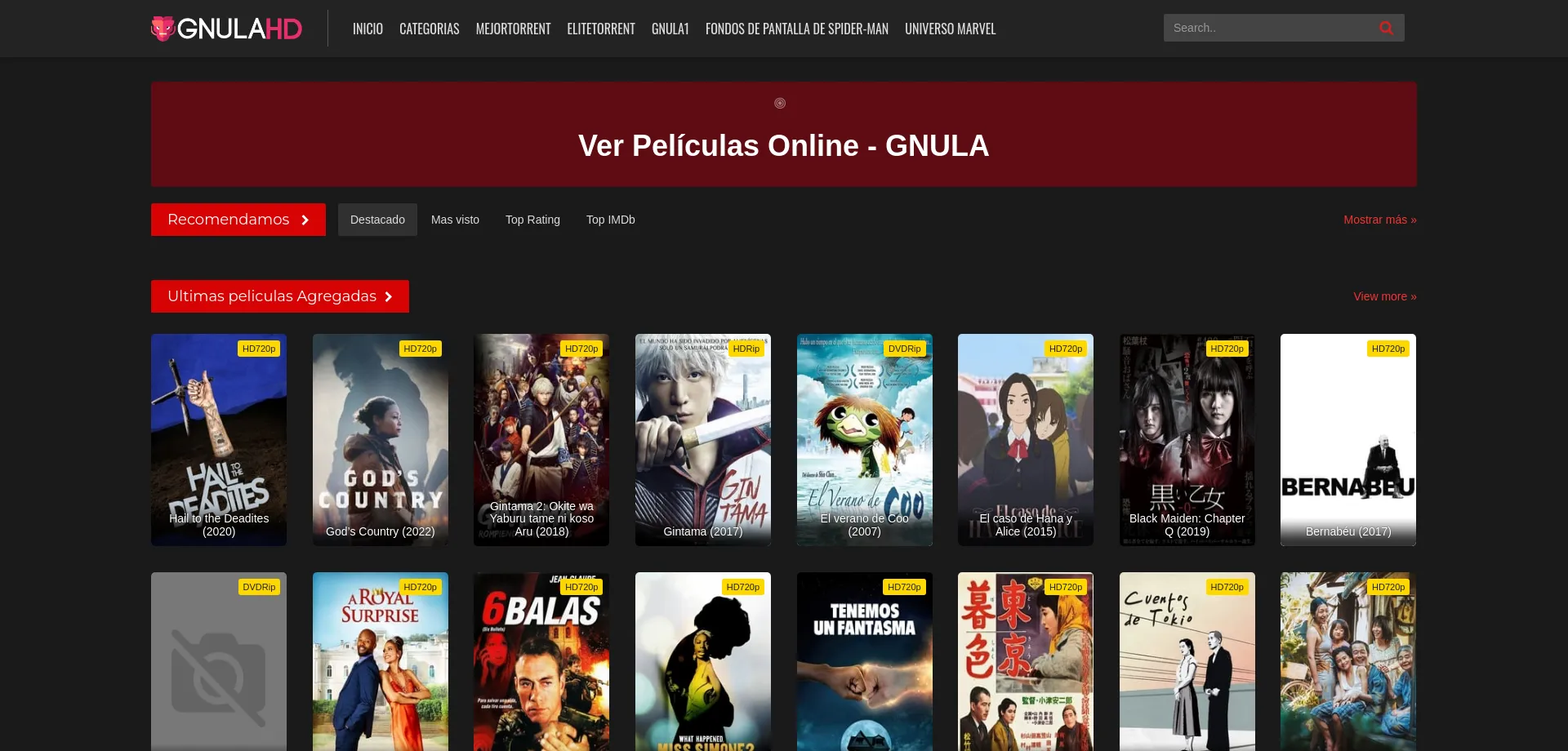 Website screenshot of Gnulahd.online