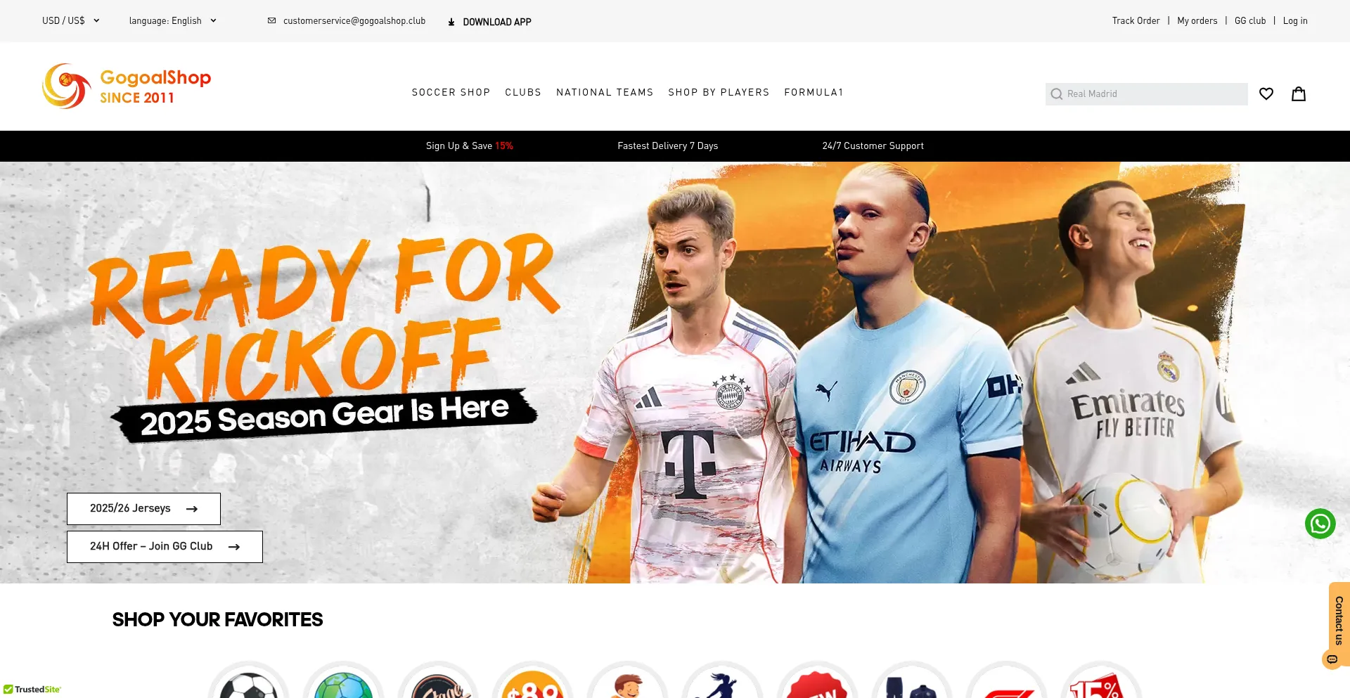 Website screenshot of Gogoalshop.club