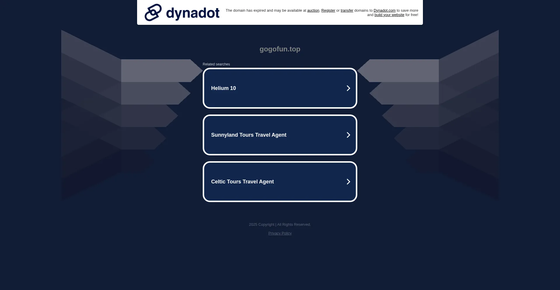 Website screenshot of Gogofun.top