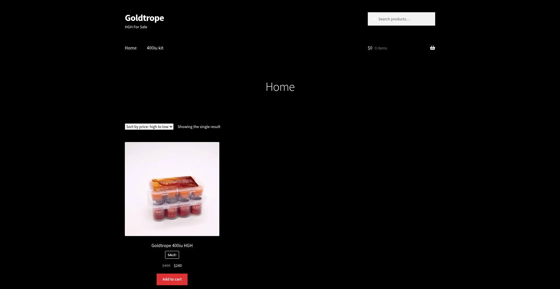 Website screenshot of Goldtrope.com