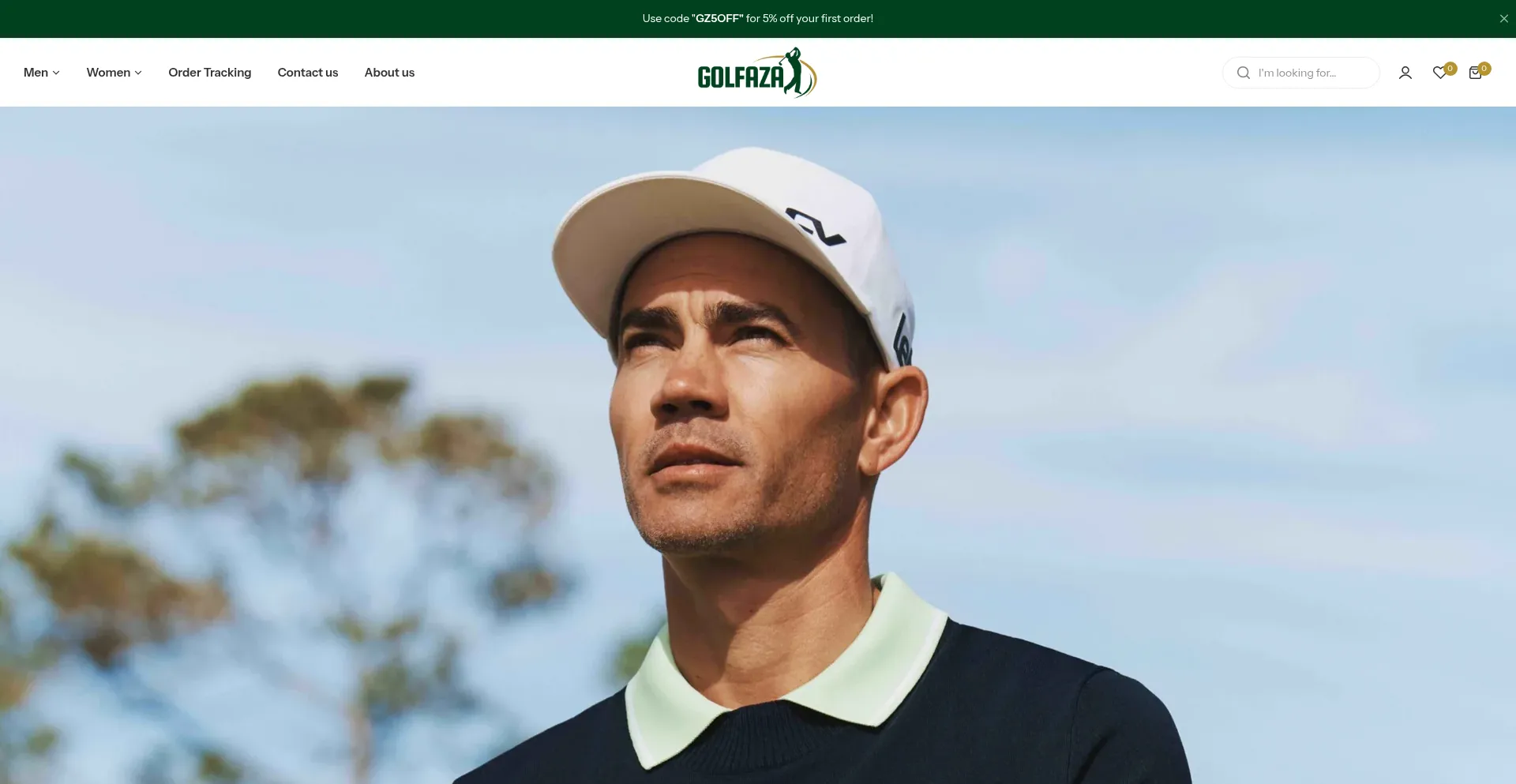Website screenshot of Golfaza.com