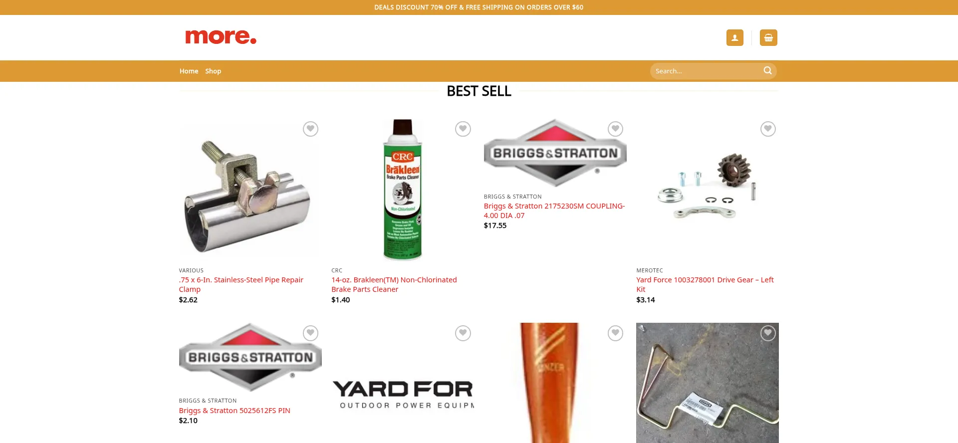 Website screenshot of Goodmoreproducts.com