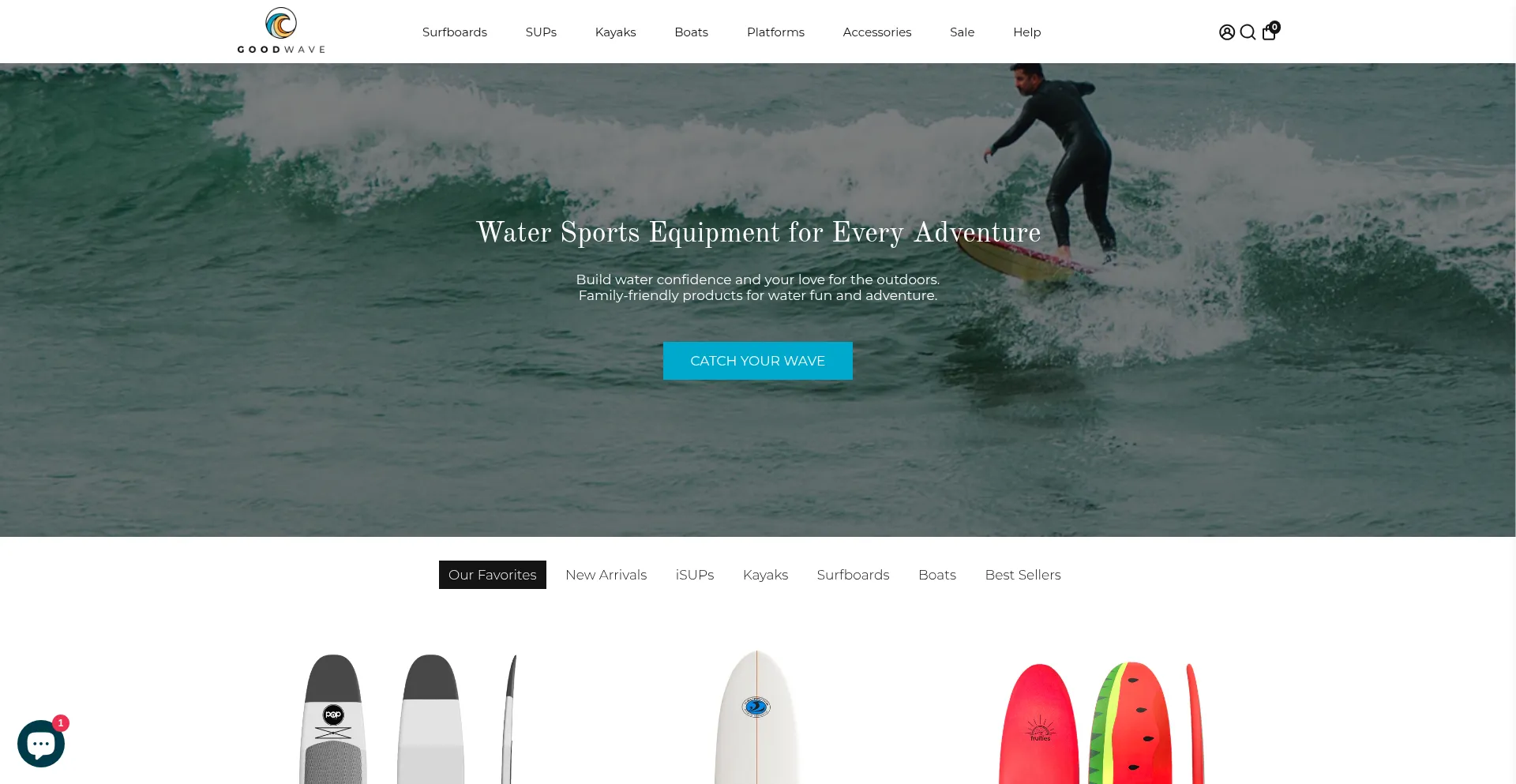 Website screenshot of Goodwave.co