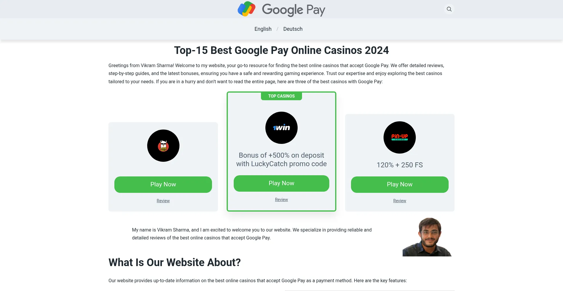 Googlepaycasino.com Screenshot