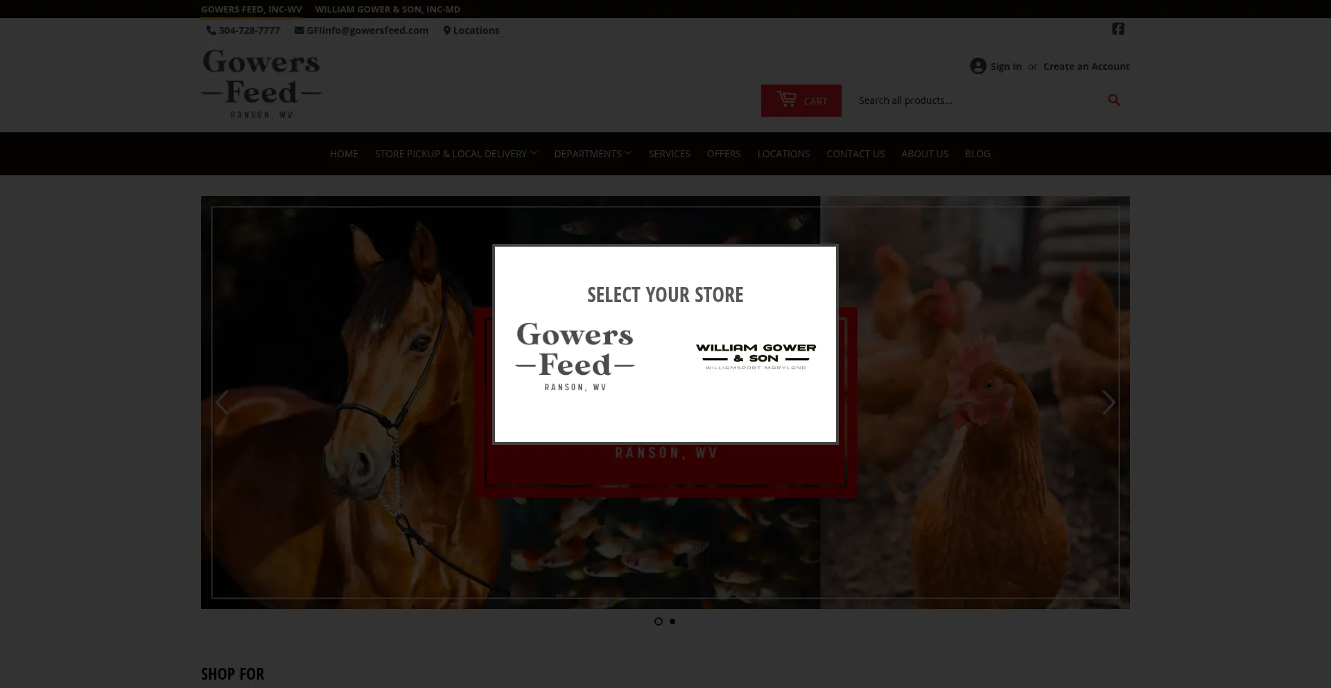 Website screenshot of Gowersfeed.com