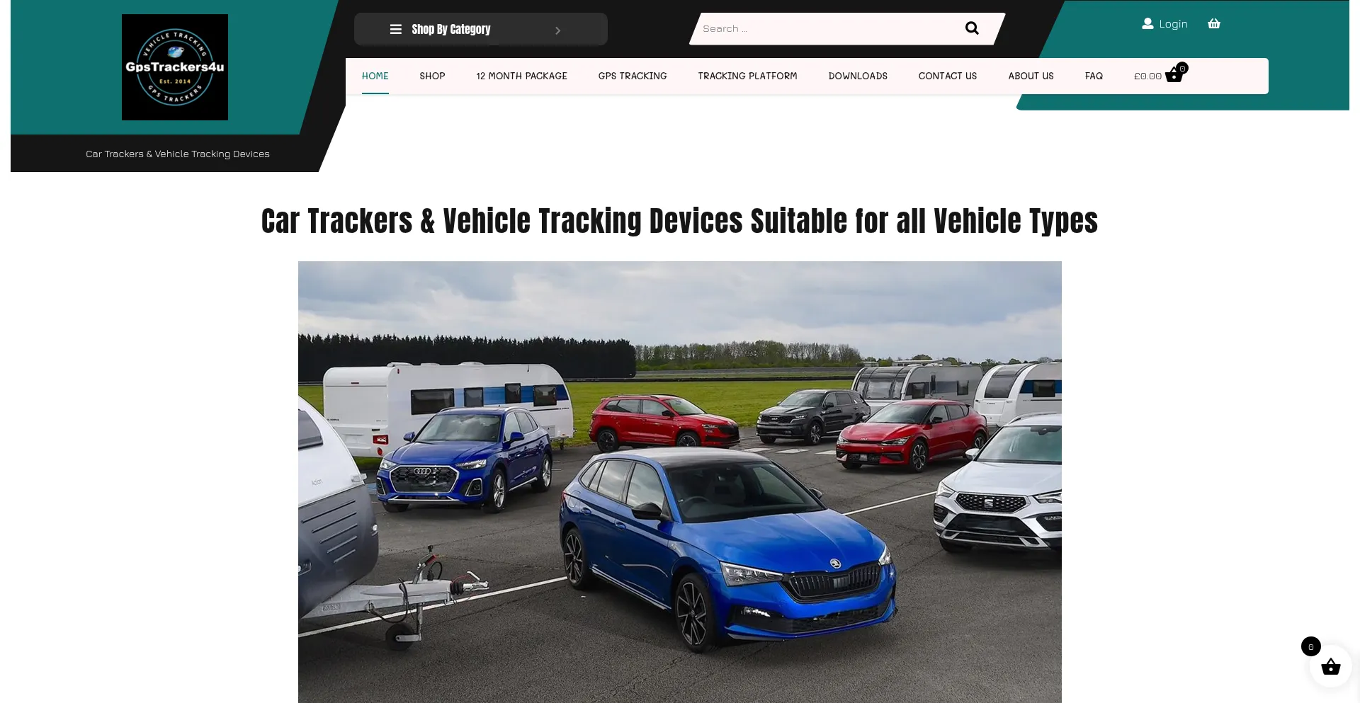 Website screenshot of Gpstrackers4u.com