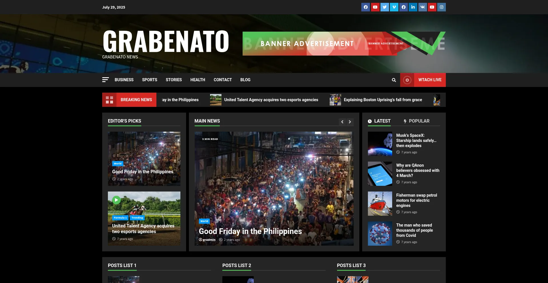 Website screenshot of Grabenato.com