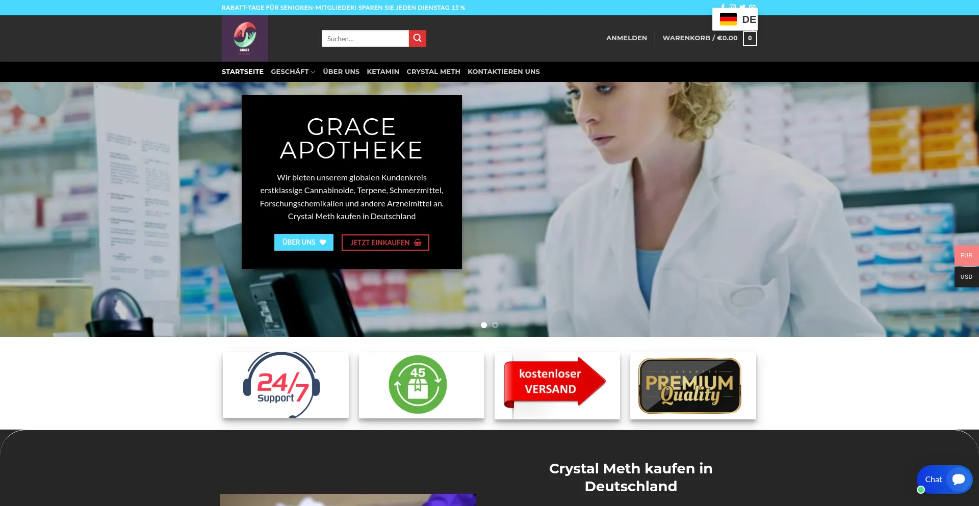 Website screenshot of Graceapotheke.com