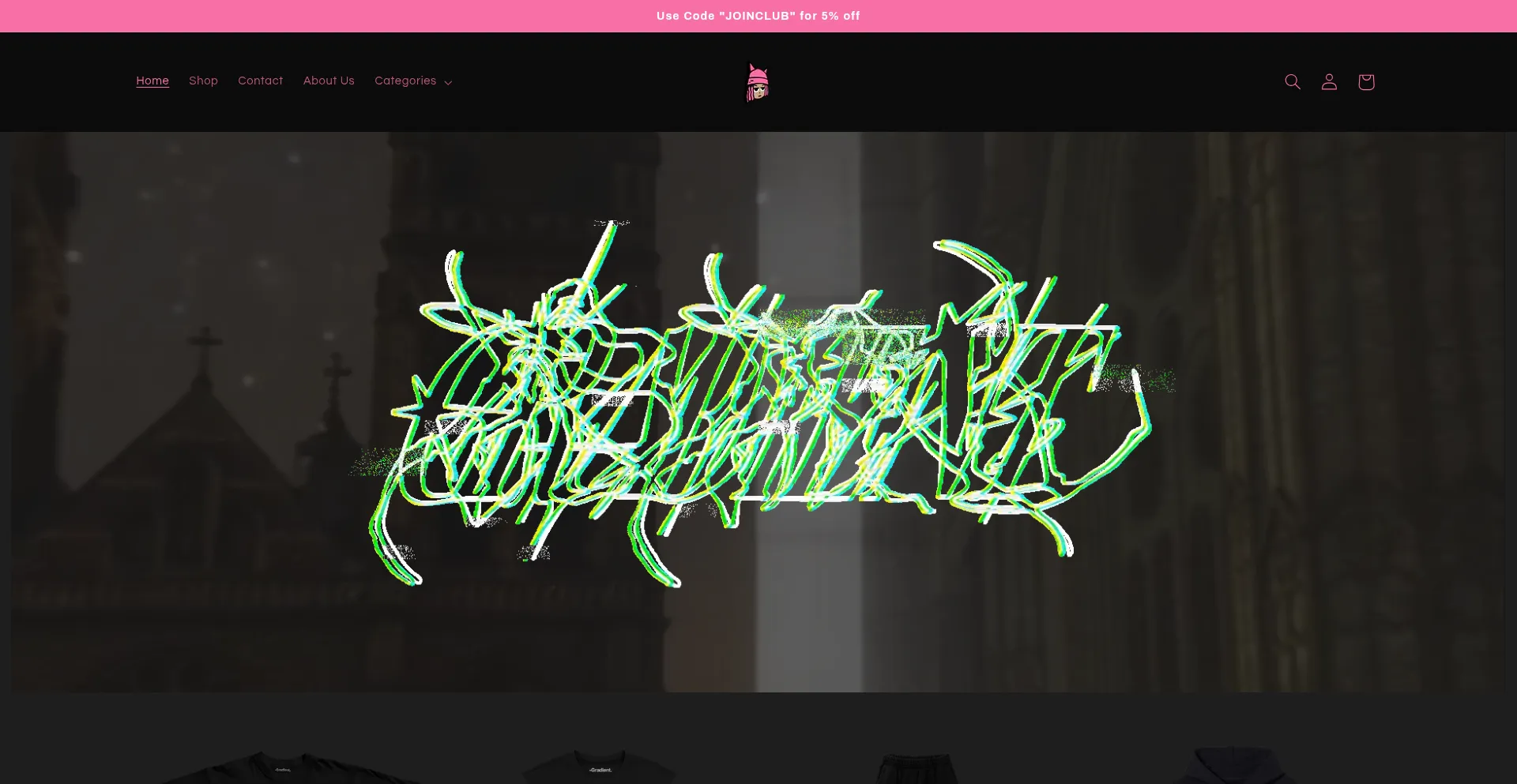 Website screenshot of Gradient.club