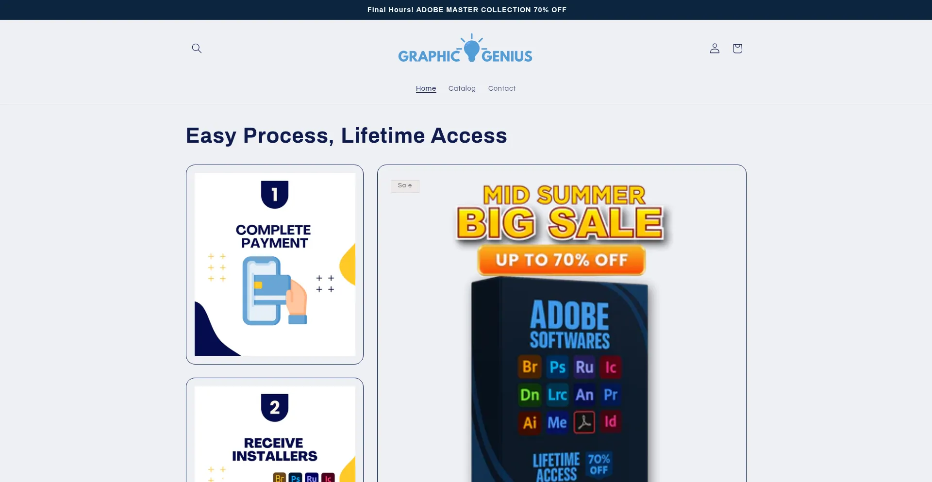 Website screenshot of Graphicgenius.live