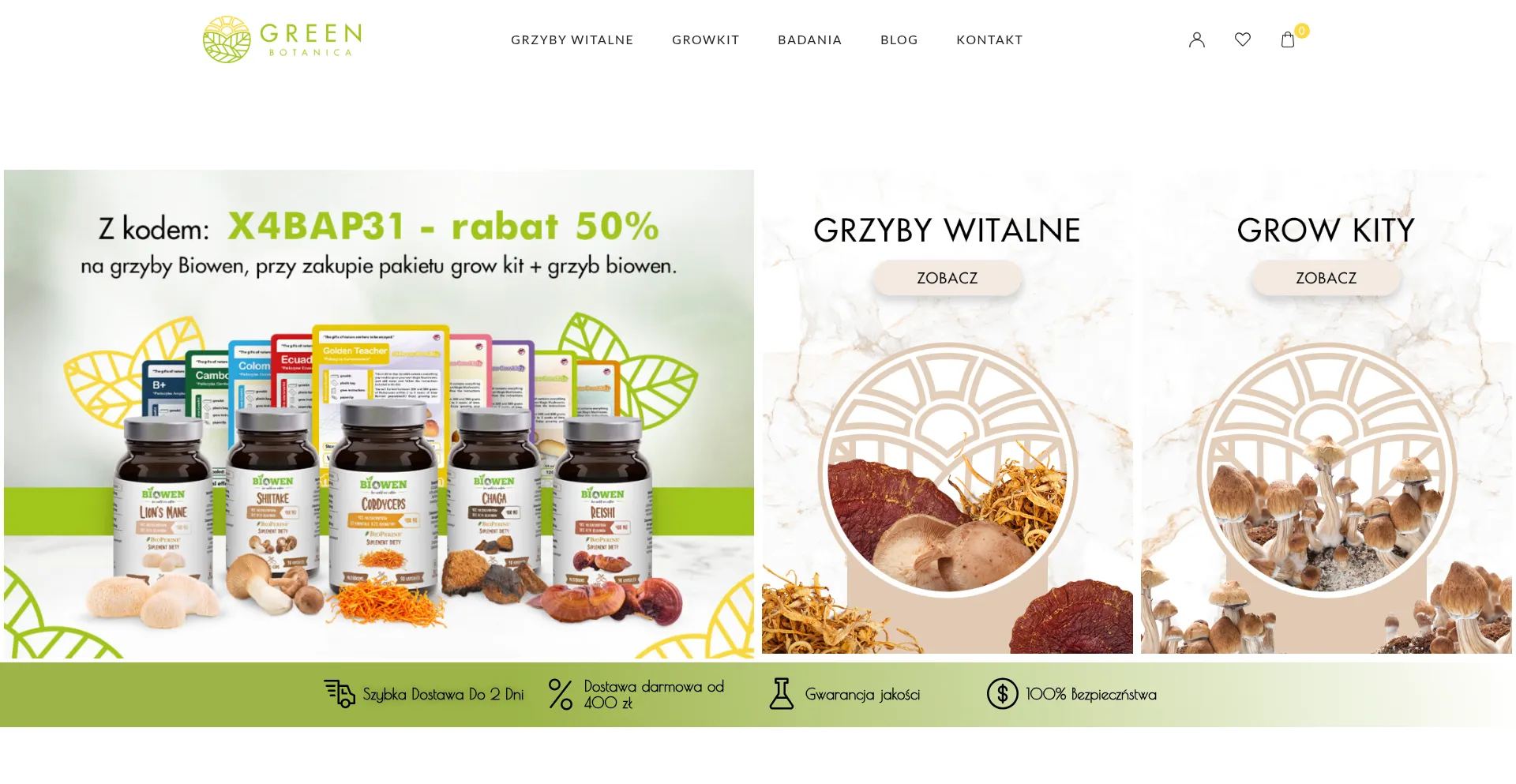 Website screenshot of Greenbotanica.pl