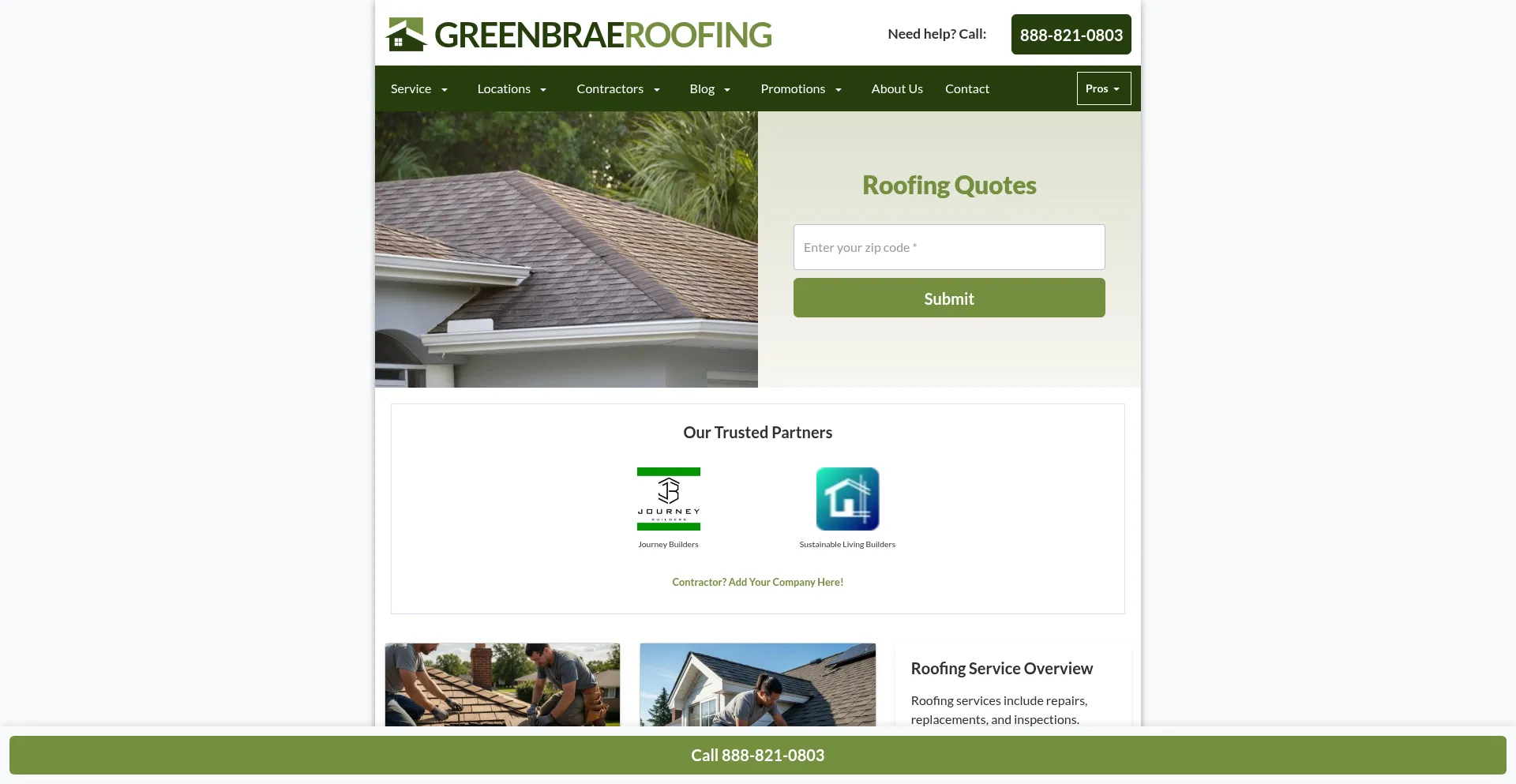 Greenbraeroofing.com