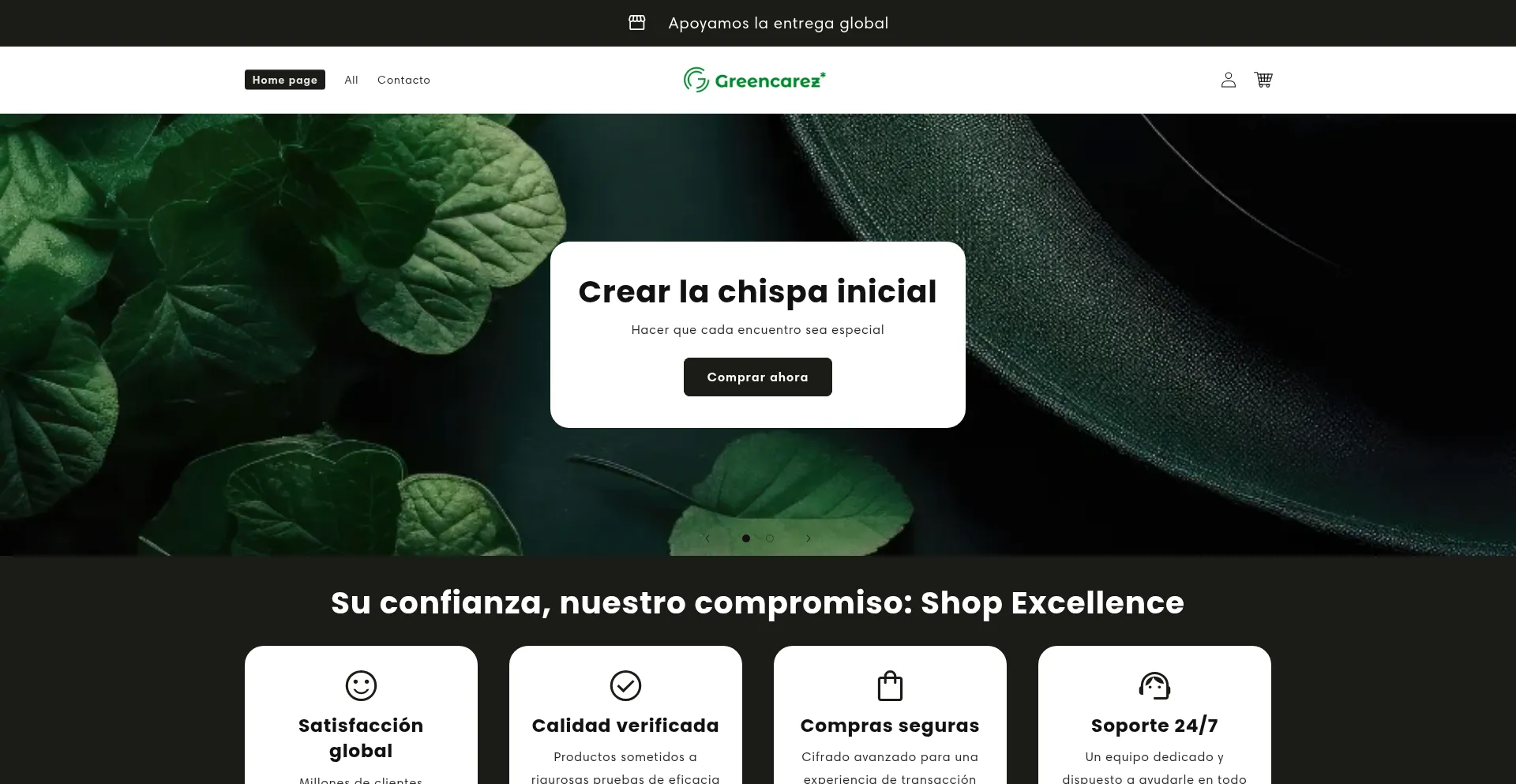 Website screenshot of Greencarez.com