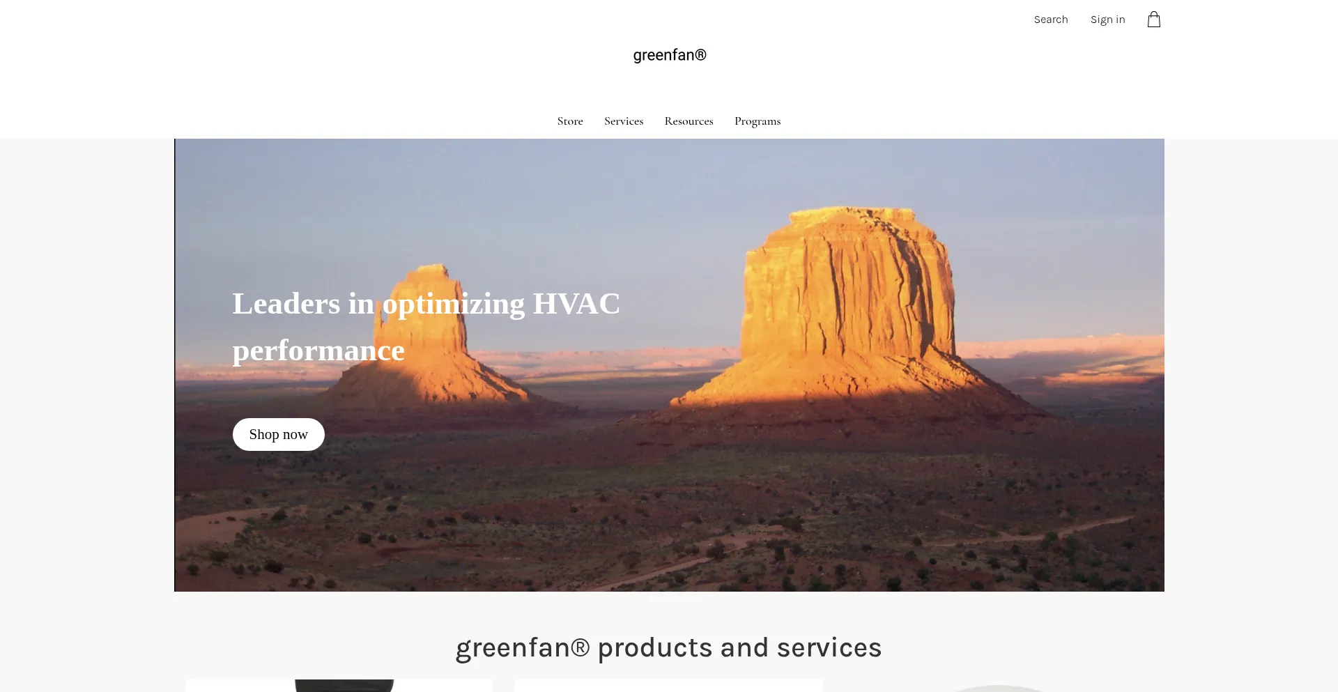 Greenfan.co Screenshot
