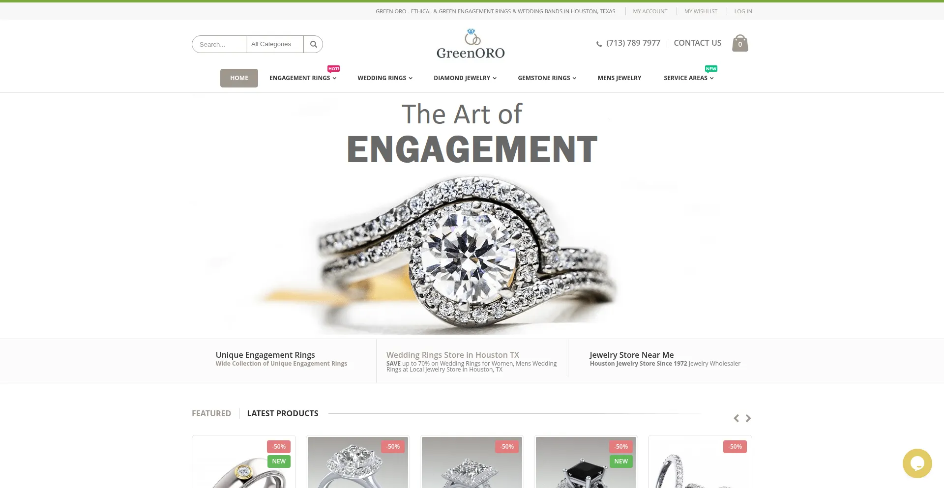 Website screenshot of Greenjewelry.com