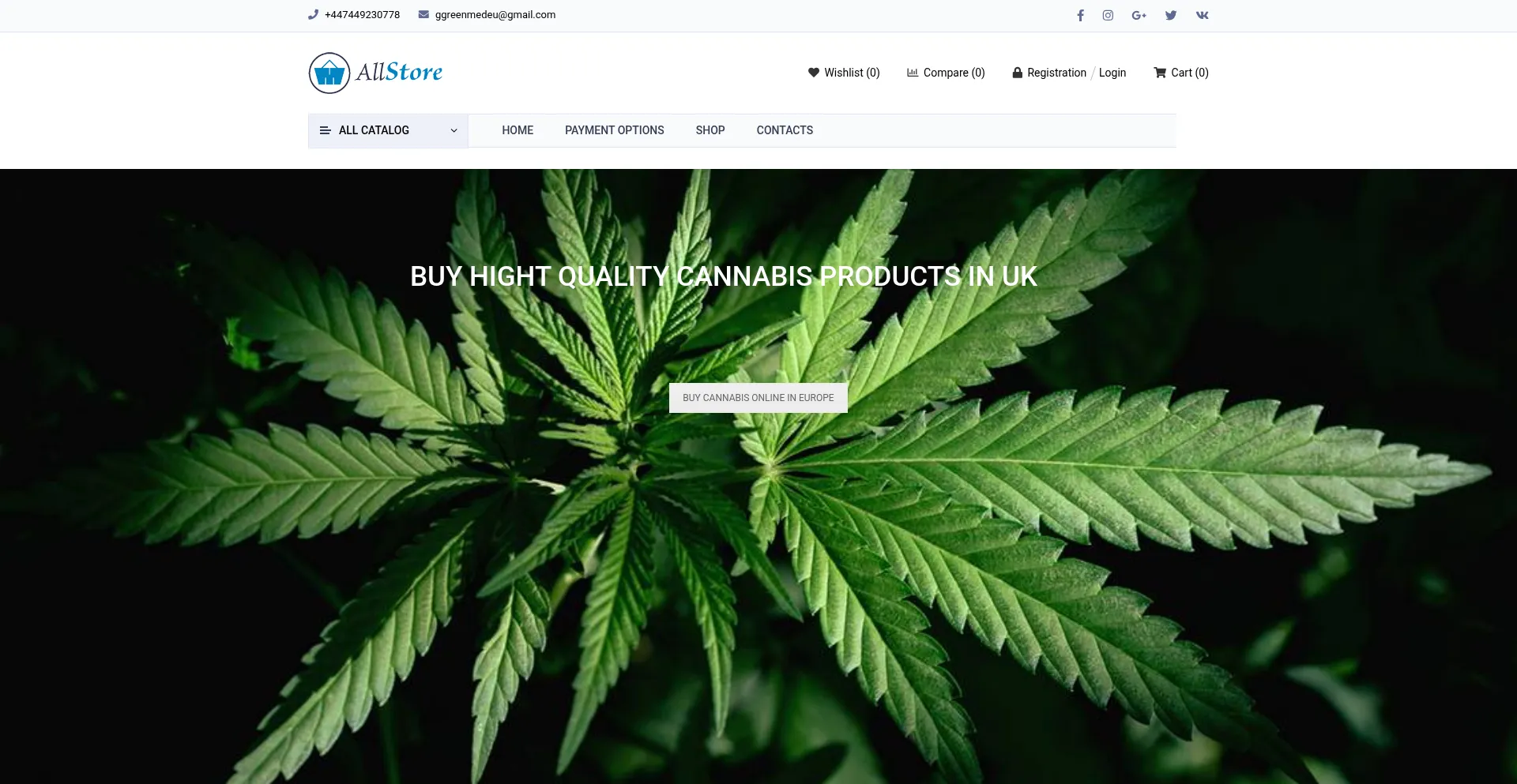 Website screenshot of Greenmedeu.com