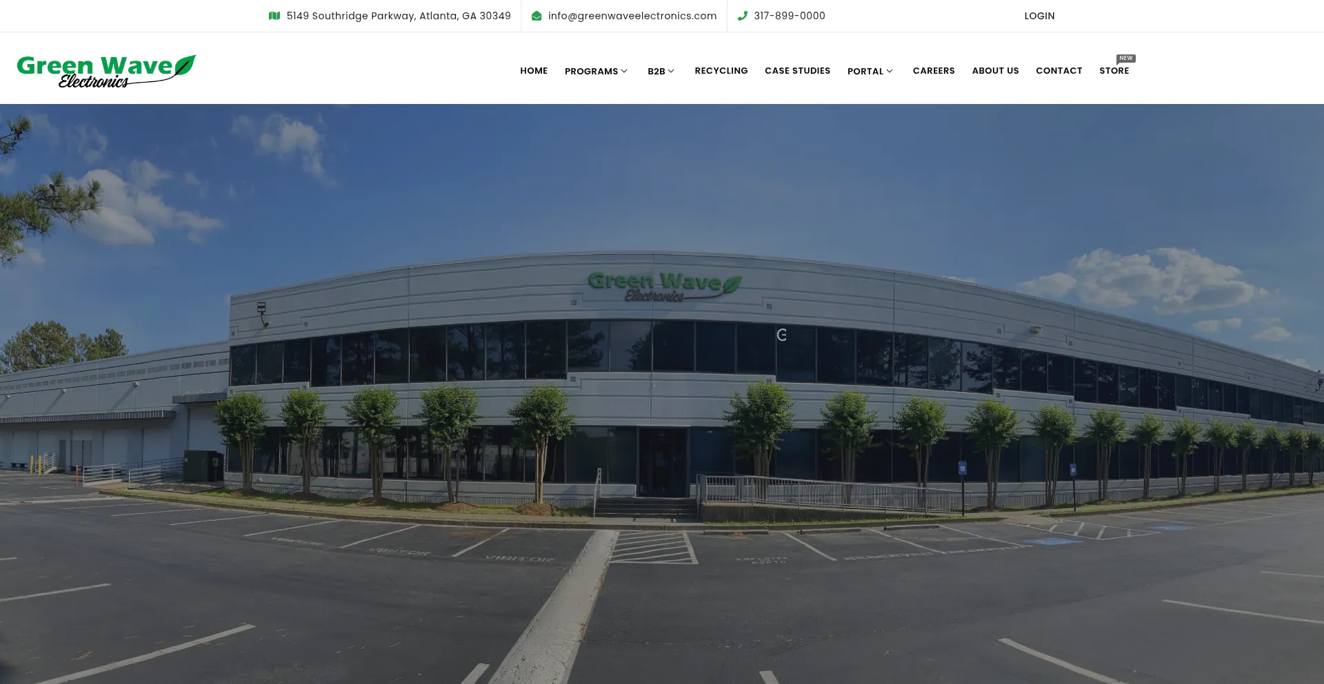 Website screenshot of Greenwaveelectronics.com