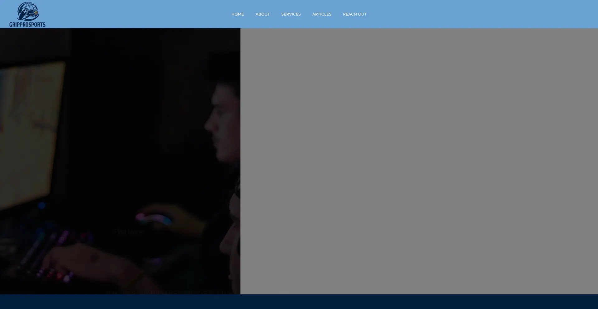Website screenshot of Gripprosports.com
