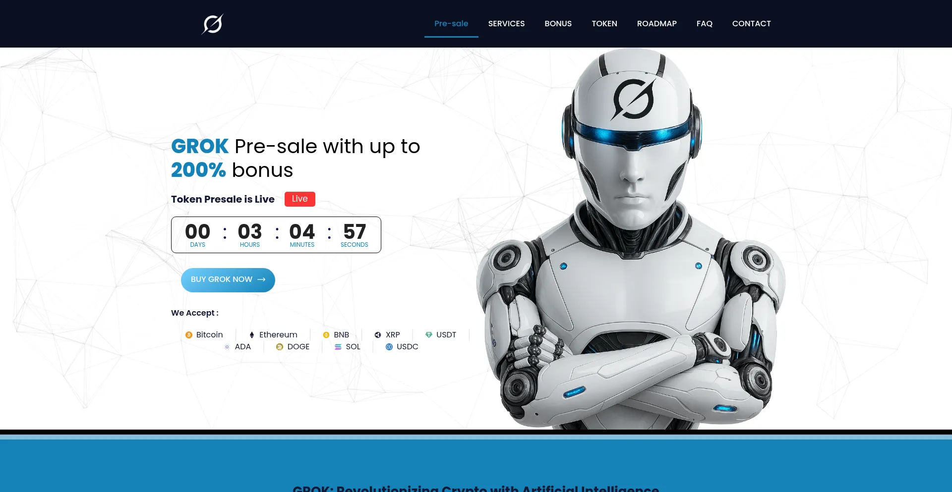 Website screenshot of Groknetwork.net