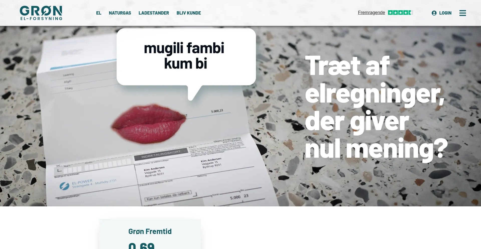 Gronelforsyning.dk Screenshot