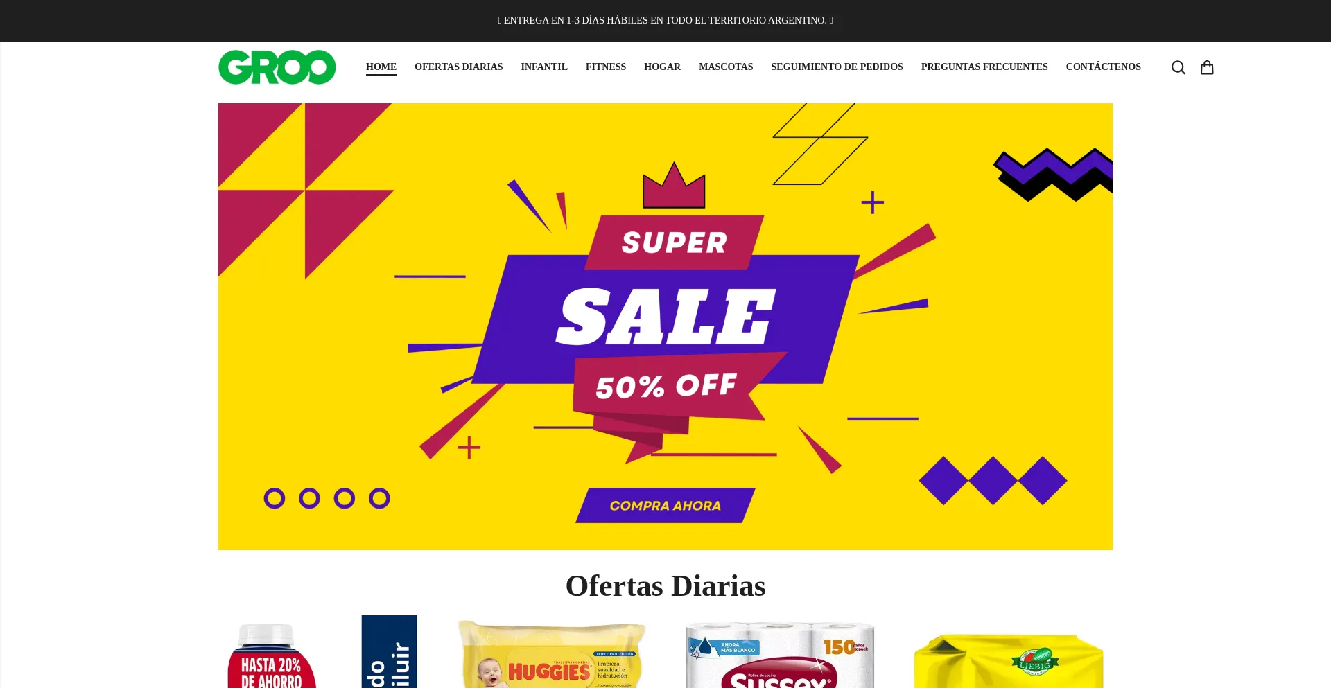 Website screenshot of Groo-ar.shop