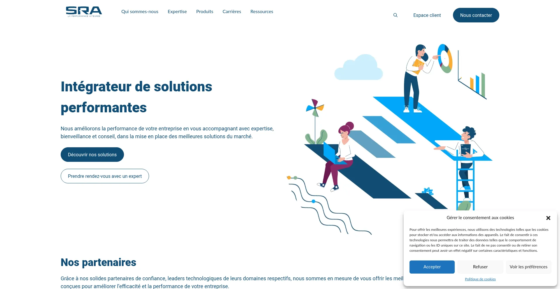Website screenshot of Groupe-sra.fr