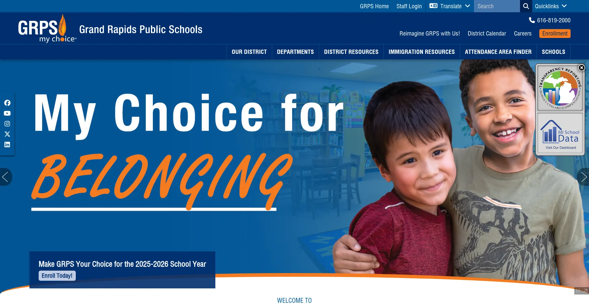 Website screenshot of Grps.org