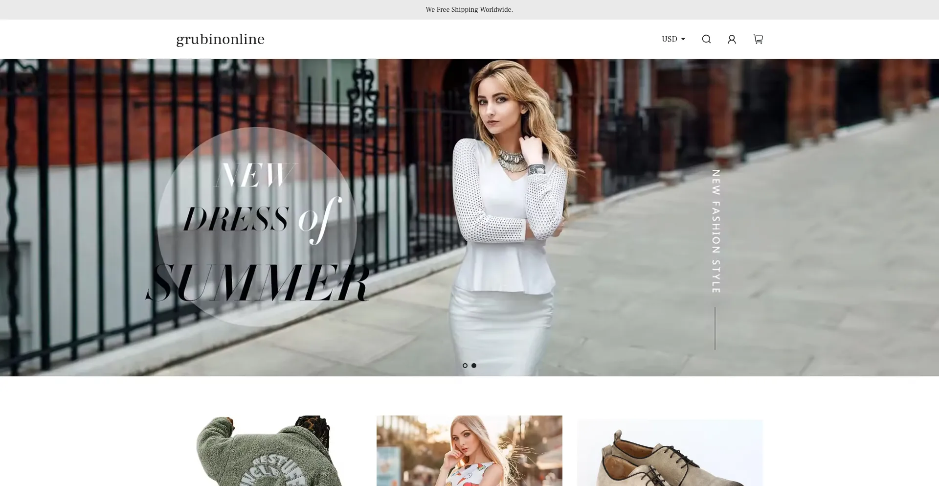 Website screenshot of Grubinonline.club