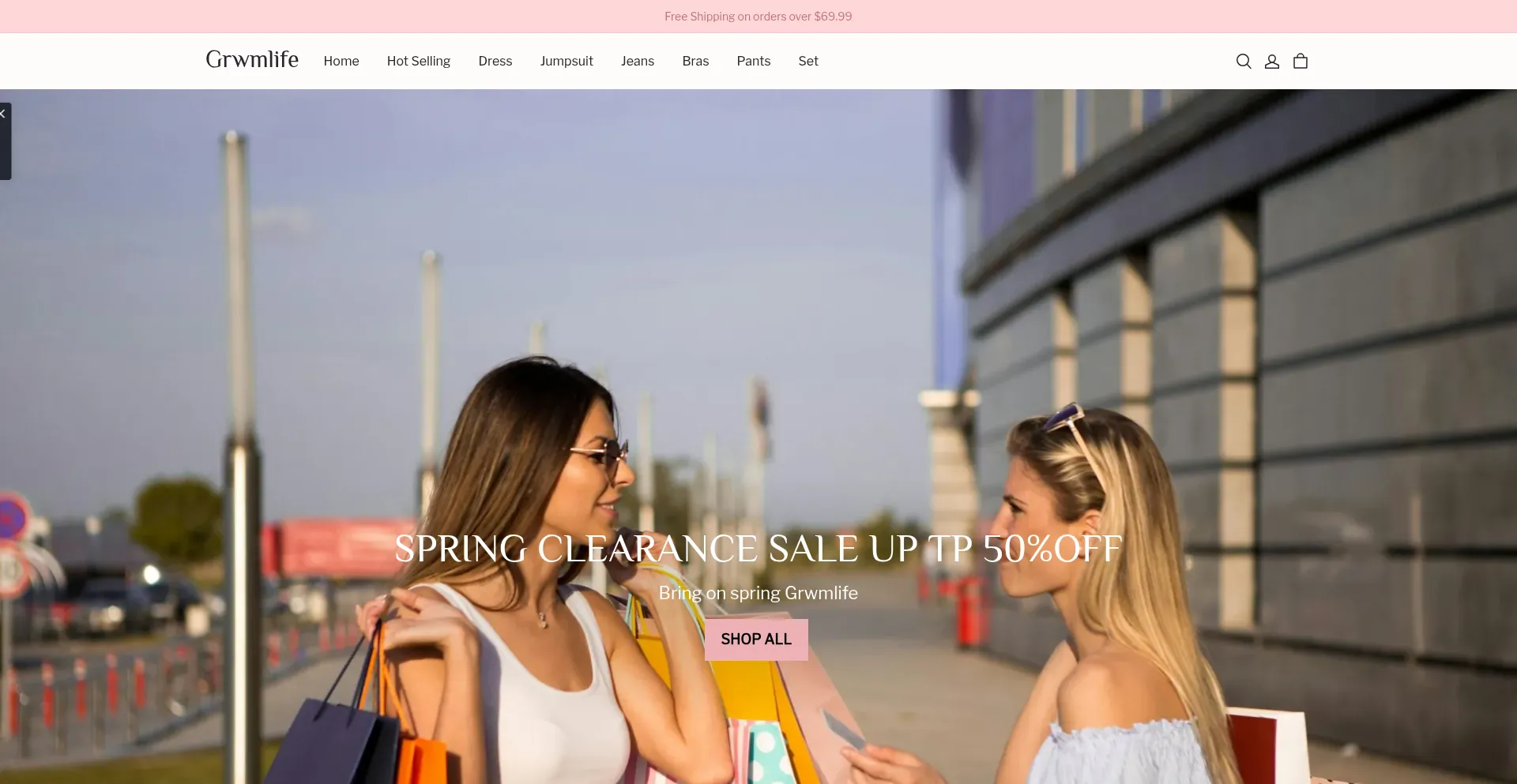 Website screenshot of Grwmlife.com